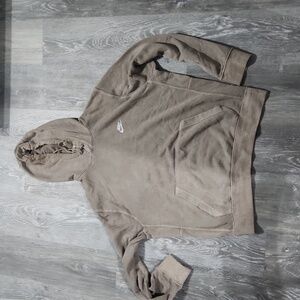 large nike tan hoodie
